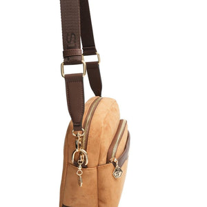 Silver & Polo SP1201 Kadın Çapraz Çanta Süet Taba-Kahve