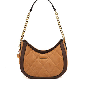 Silver & Polo SP1168 Kadın Omuz Çantası Süet Taba-Kahve