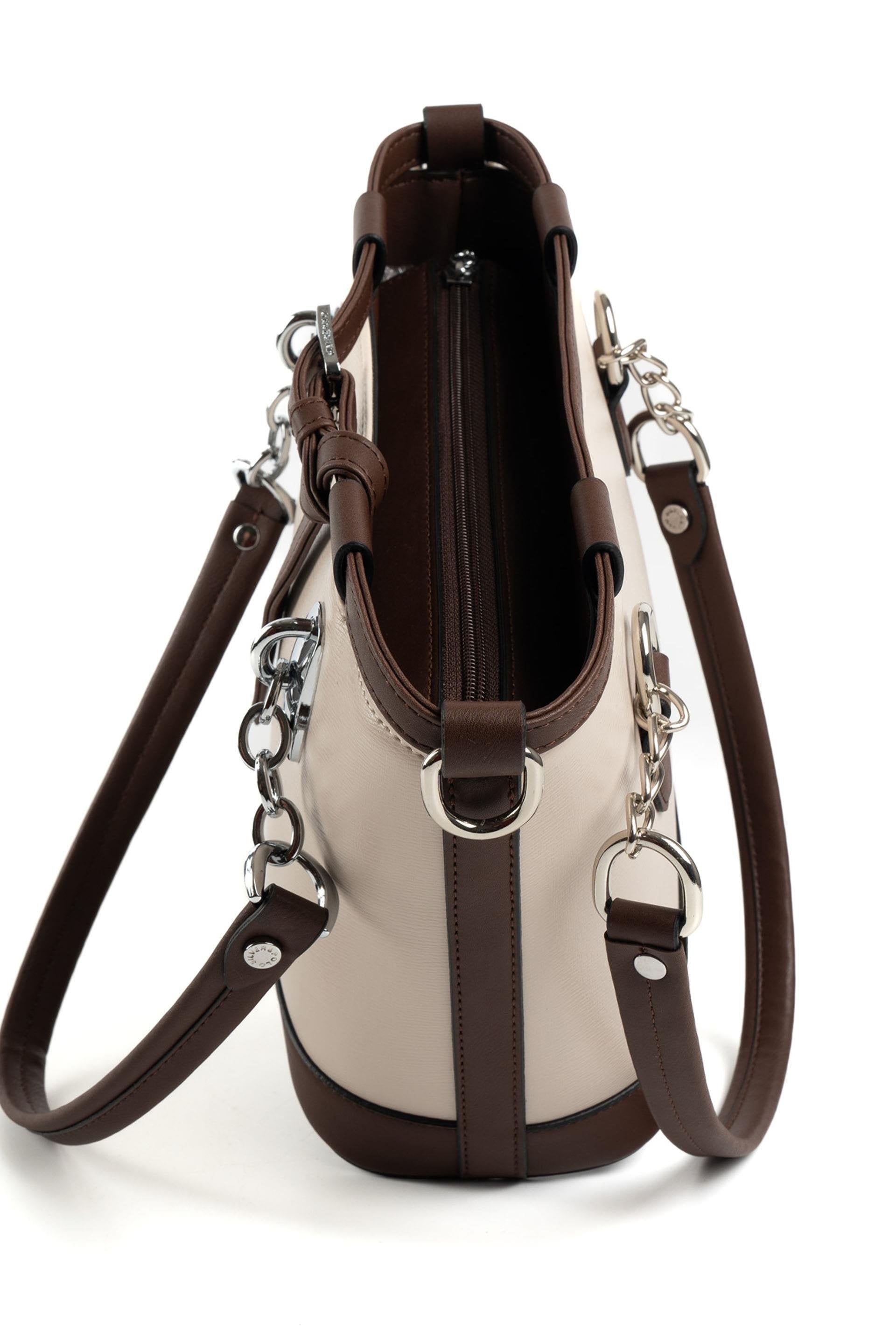 Silver & Polo Bej - Kahve SP1155 Kadın El Çantası