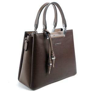 Silver & Polo Kahve - Vizon SP969 Kadın El Çantası