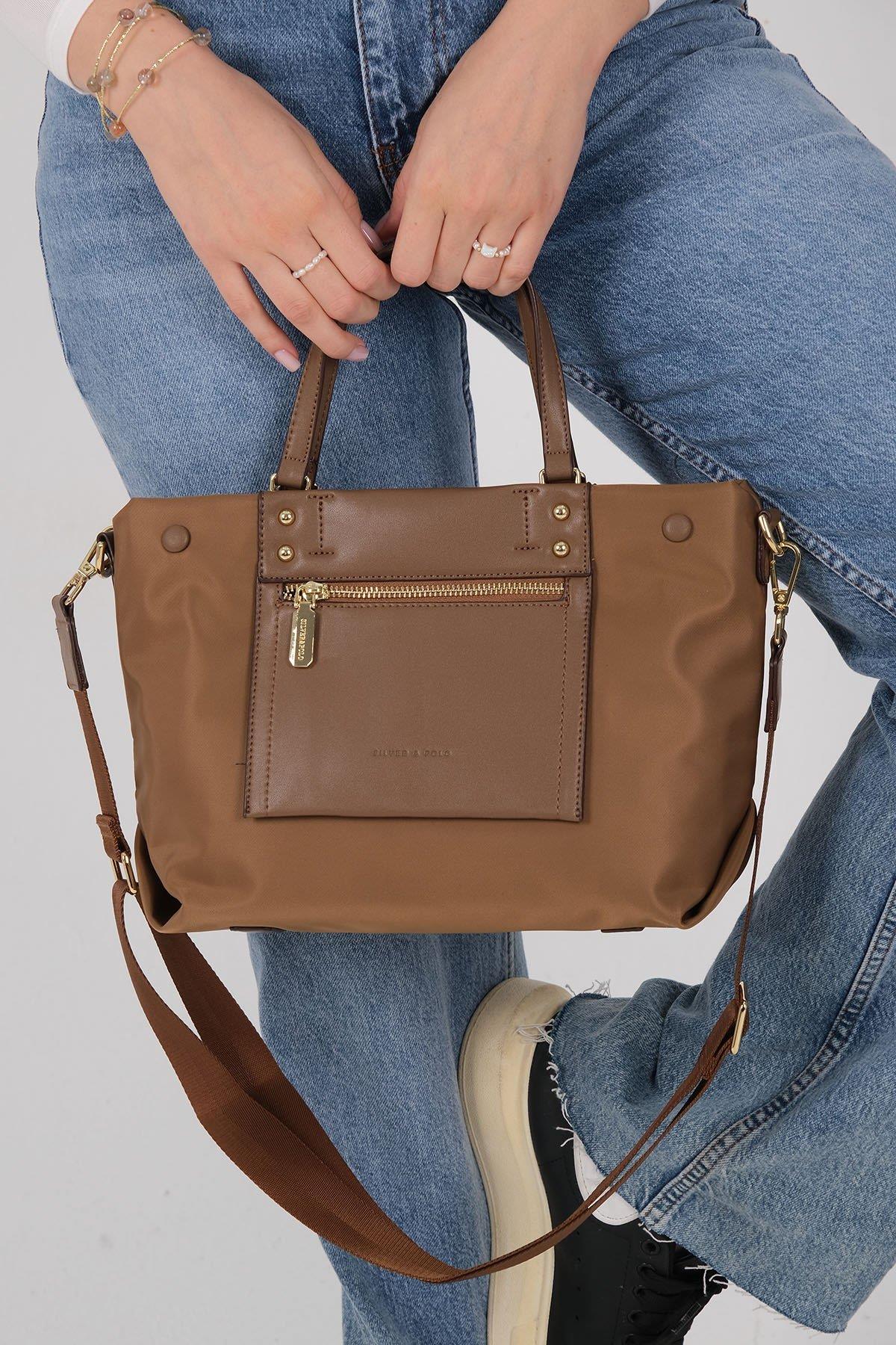 Silver & Polo SP1213 Kadın El Çantası Tütün-Kahve