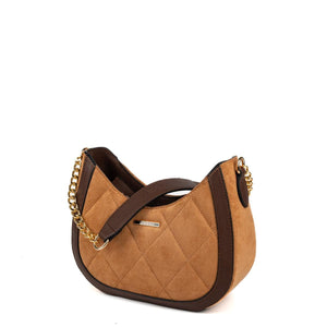 Silver & Polo SP1168 Kadın Omuz Çantası Süet Taba-Kahve