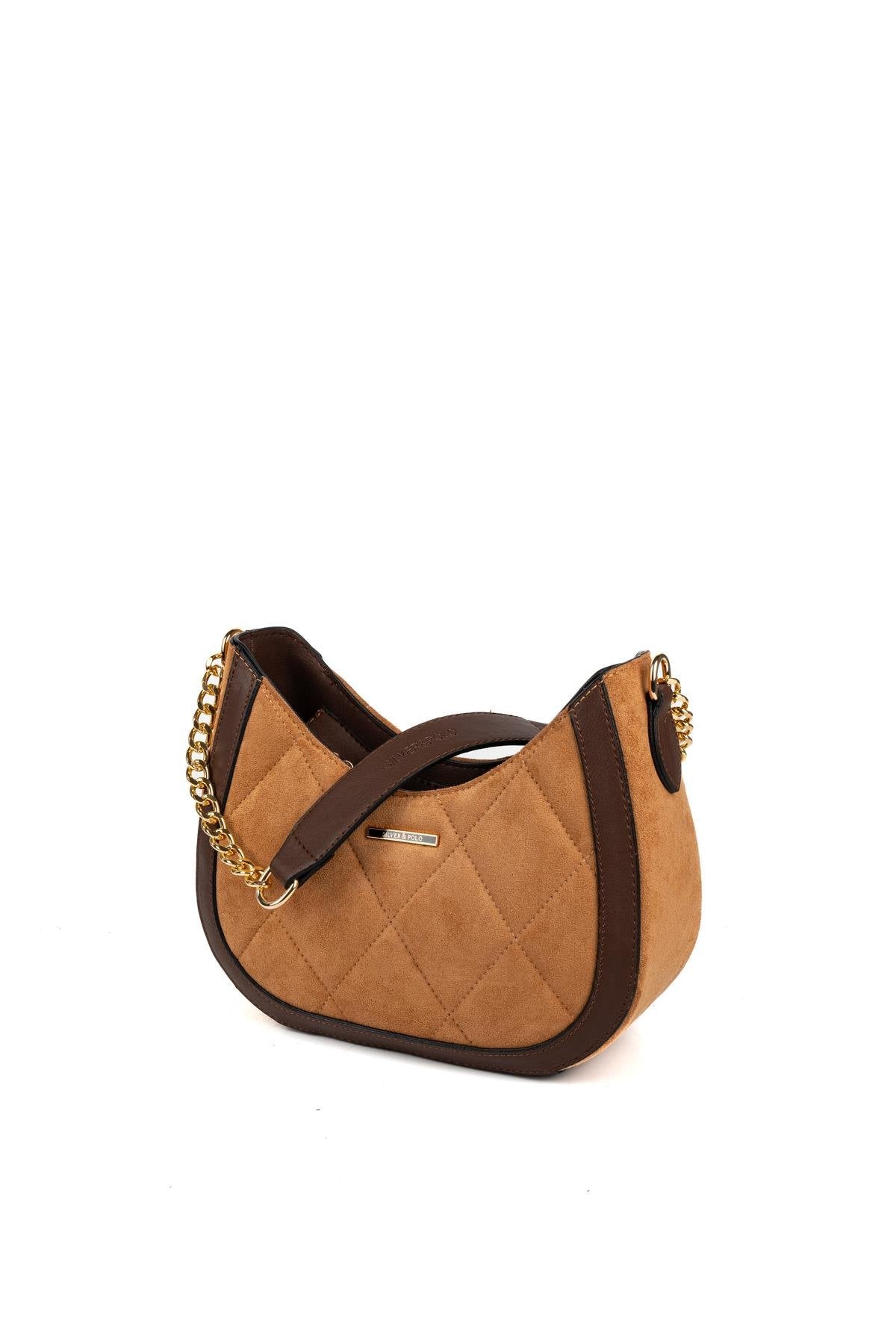 Silver & Polo SP1168 Kadın Omuz Çantası Süet Taba-Kahve