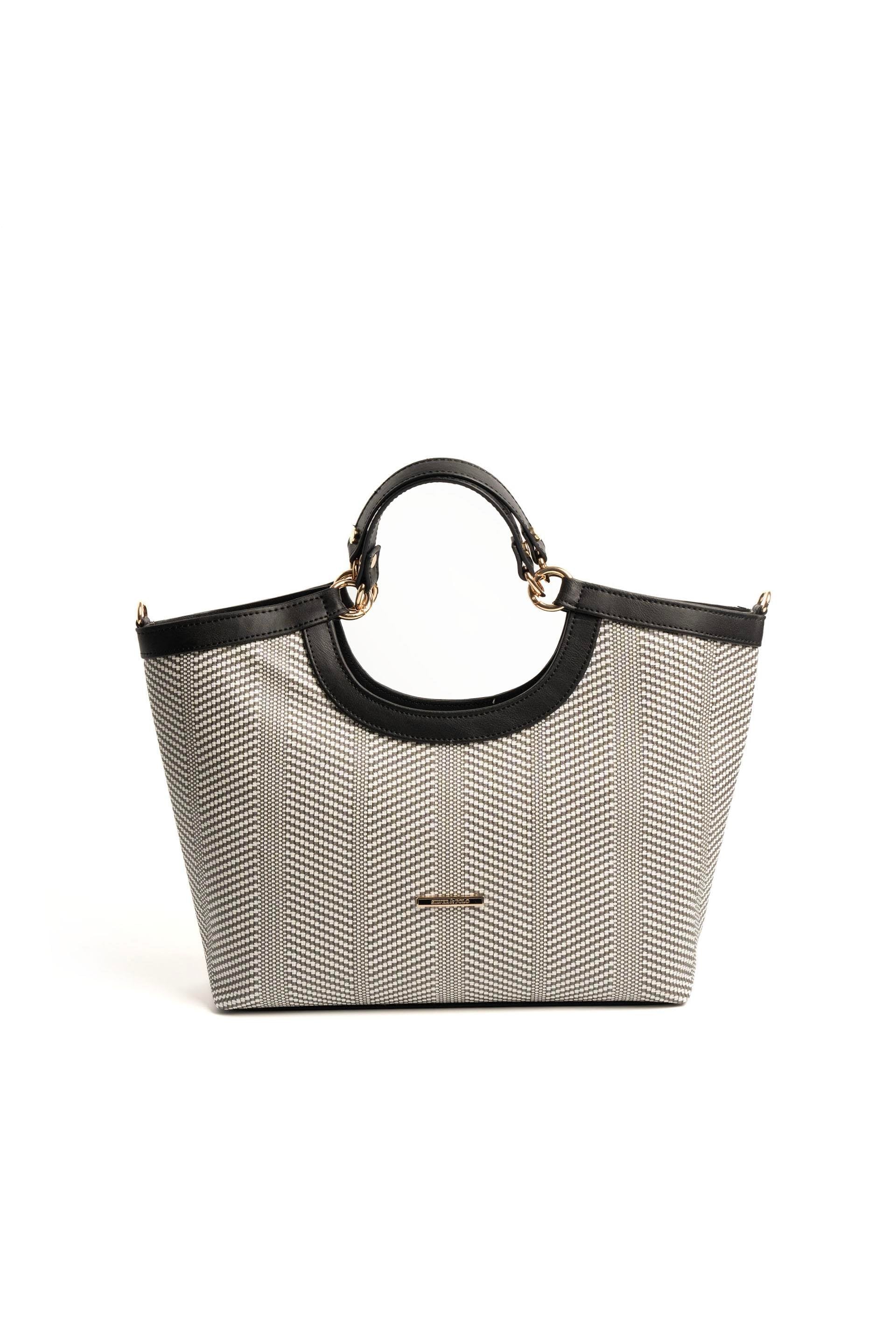 Silver & Polo Siyah Beyaz - Siyah SP1189 Kadın El Çantası