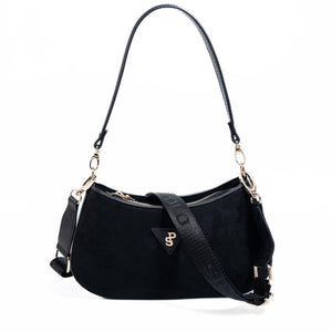 Silver & Polo SP1251 Kadın Omuz Çantası Süet Siyah