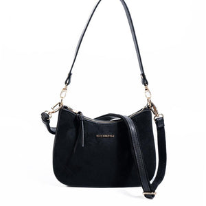 Silver & Polo SP1259 Kadın Omuz Çantası Süet Siyah