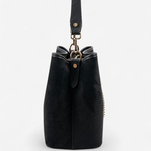 Silver & Polo SP967 Kadın Çapraz Çanta Süet Siyah