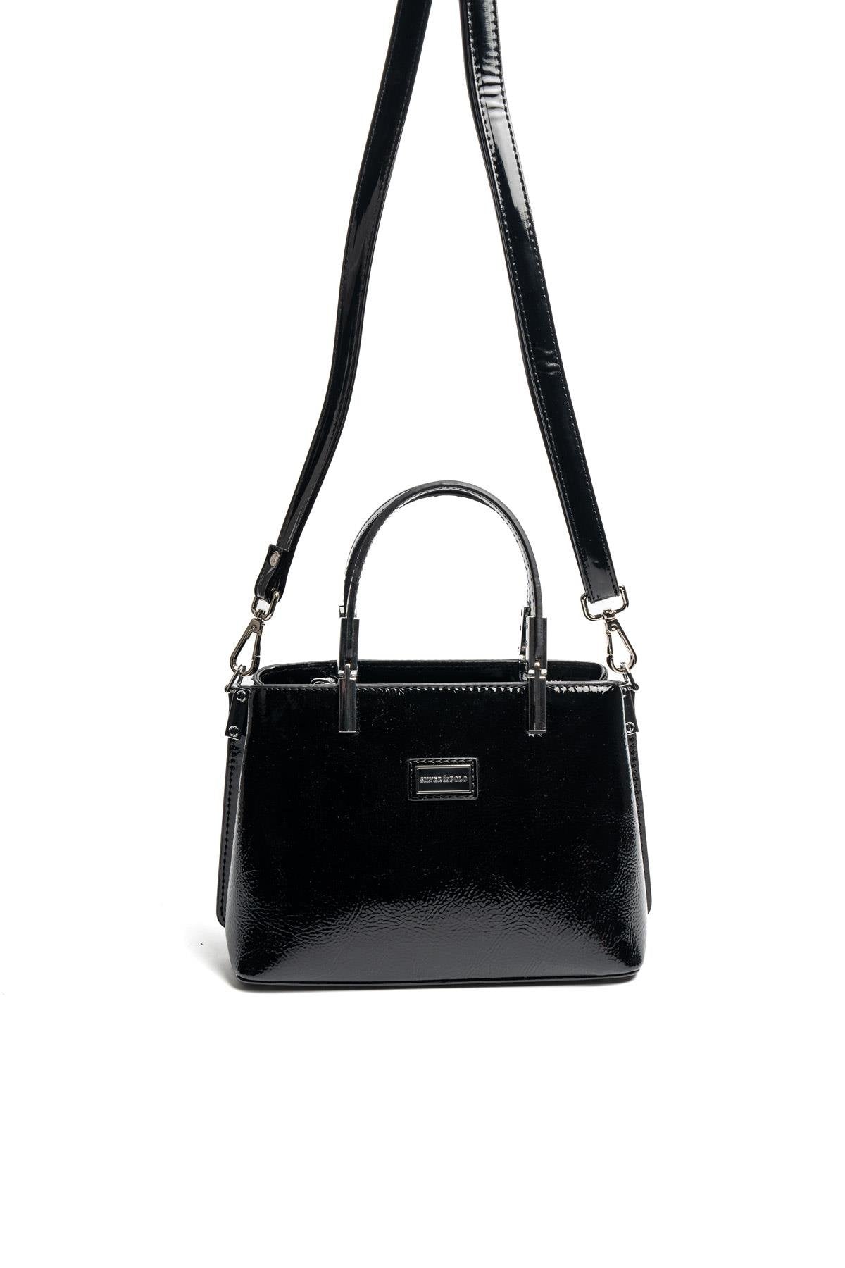 Silver & Polo SP987 Kadın El Çantası Alaska Siyah-Rugan Siyah