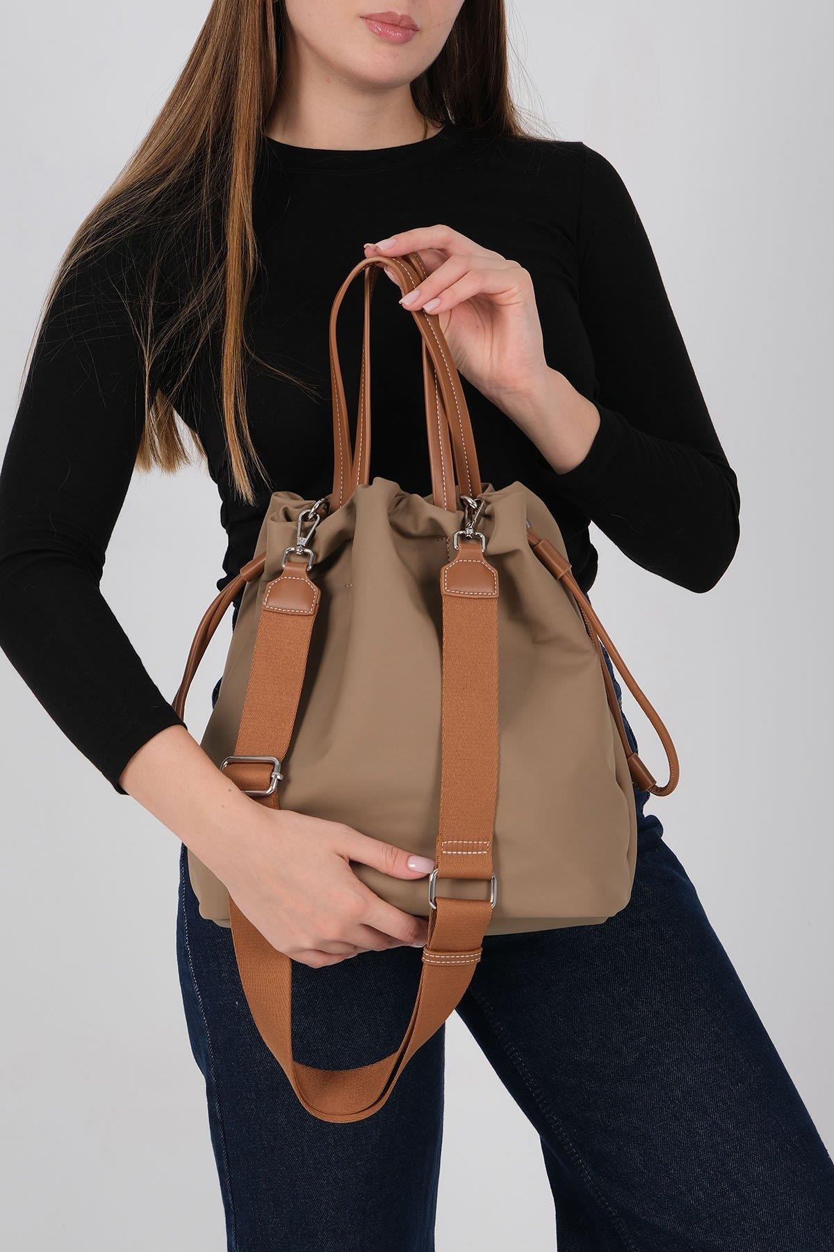 Silver & Polo SP1232 Kadın Sırt Çantası Vizon-Taba