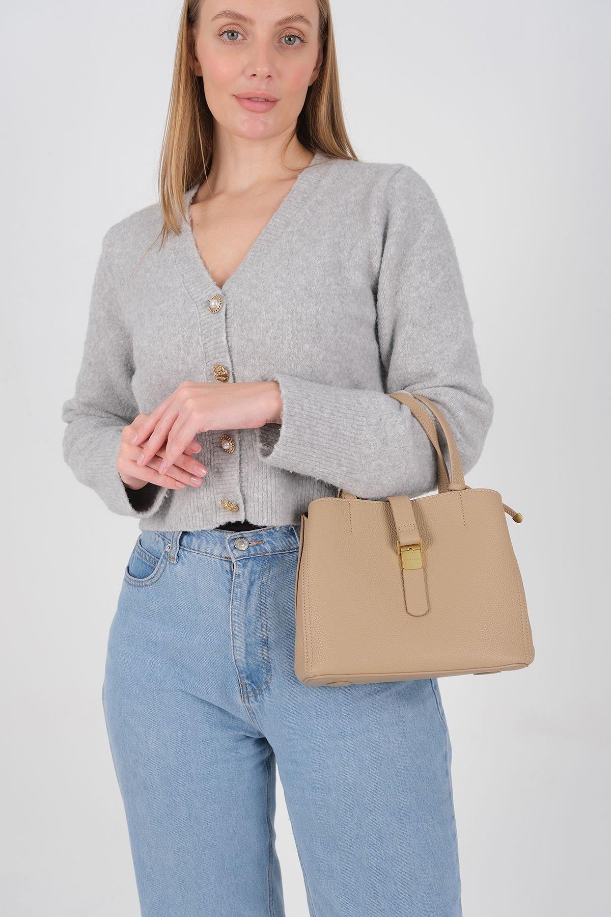 Silver & Polo SP1245 Kadın Omuz Çantası Bej