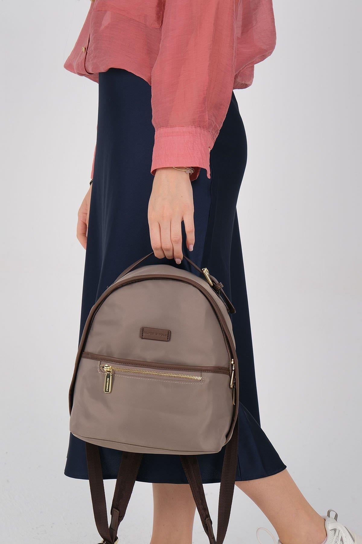Silver & Polo SP1212 Kadın Sırt Çantası Kum-Kahve