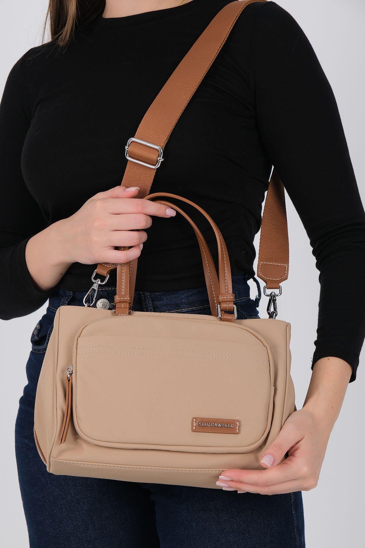 Silver & Polo SP1227 Kadın Omuz Çantası Nut-Taba