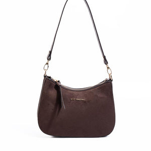 Silver & Polo SP1259 Kadın Omuz Çantası Süet Kahve