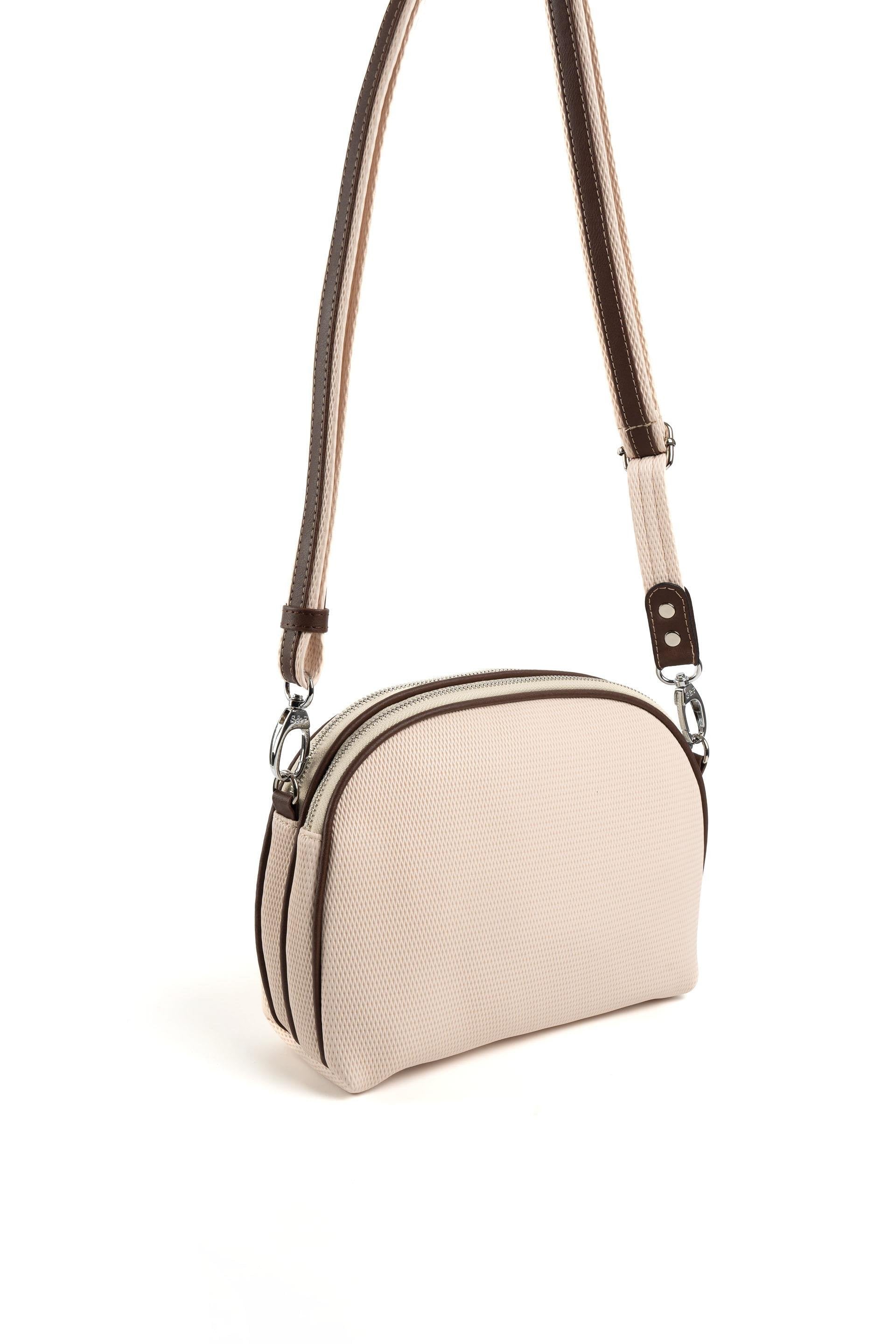 Silver & Polo Bej - Kahve SP765 Kadın Çapraz Çanta