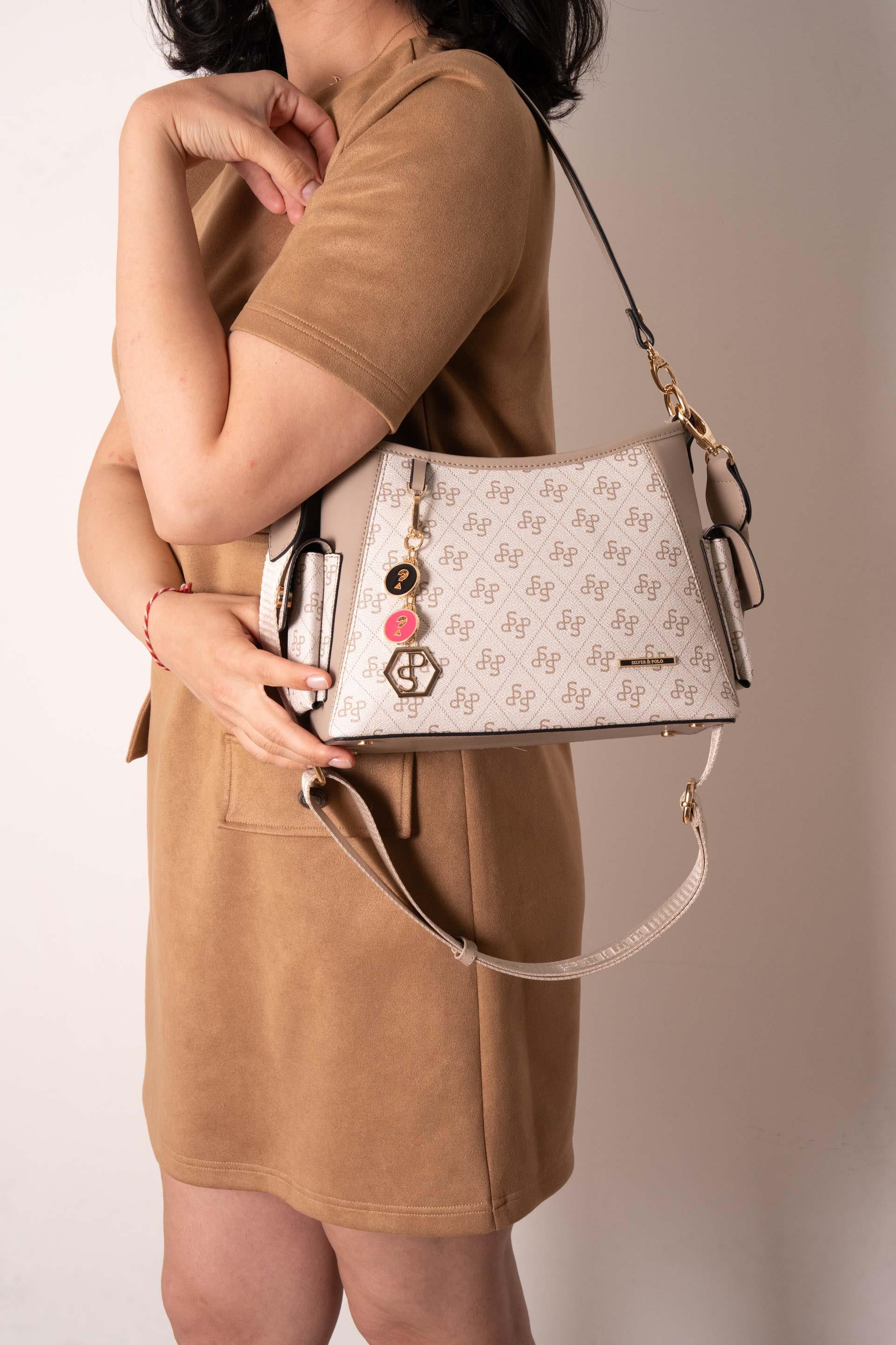 Silver & Polo Bej - Kum SP1183 Kadın Omuz Çantası