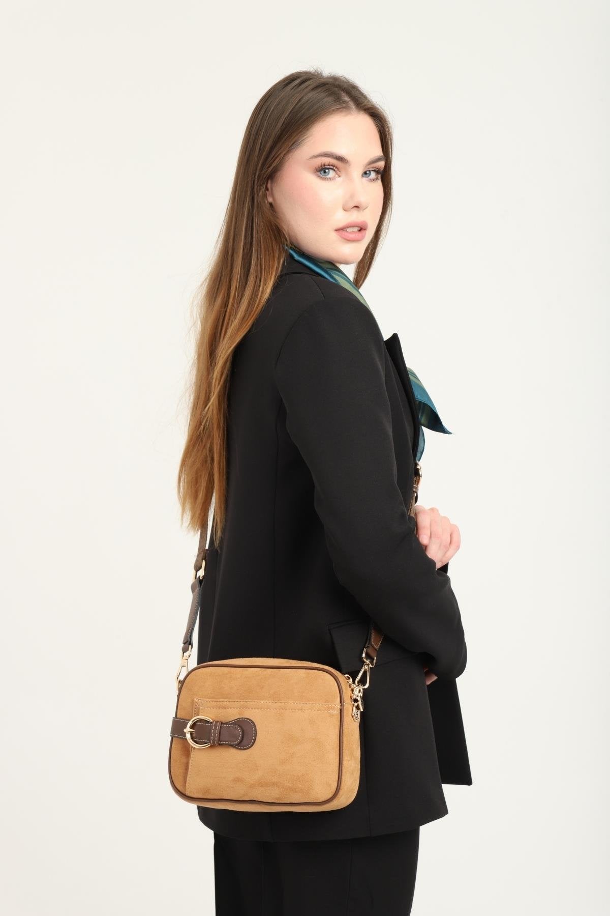 Silver & Polo Taba - Kahve SP1256 Kadın Çapraz Çanta