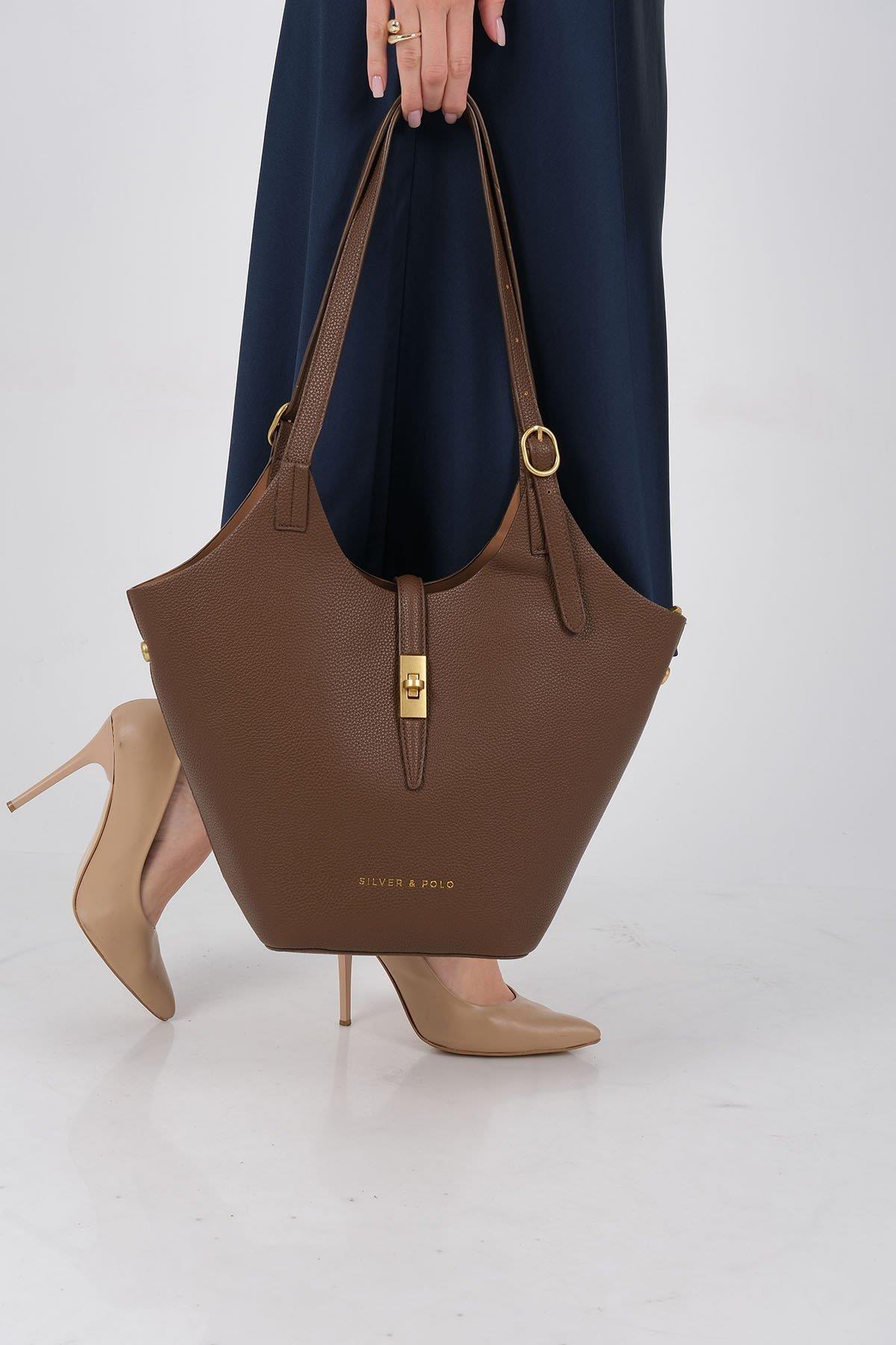 Silver & Polo SP1246 Kadın Omuz Çantası Kahve