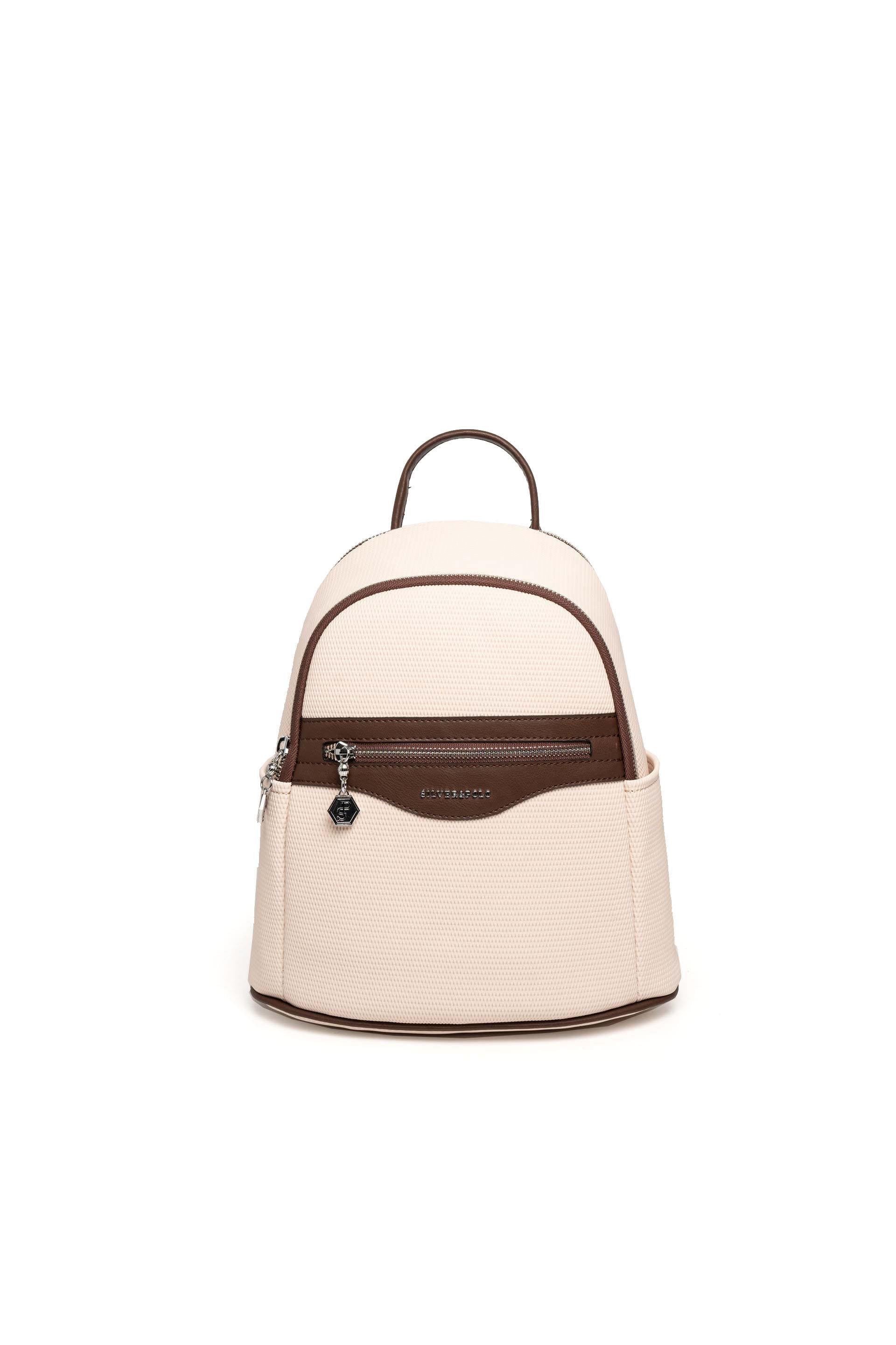 Silver & Polo Bej - Kahve SP1161 Kadın Sırt Çantası