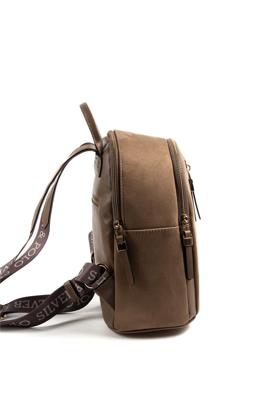 Silver & Polo SP901 Kadın Sırt Çantası Süet Vizon