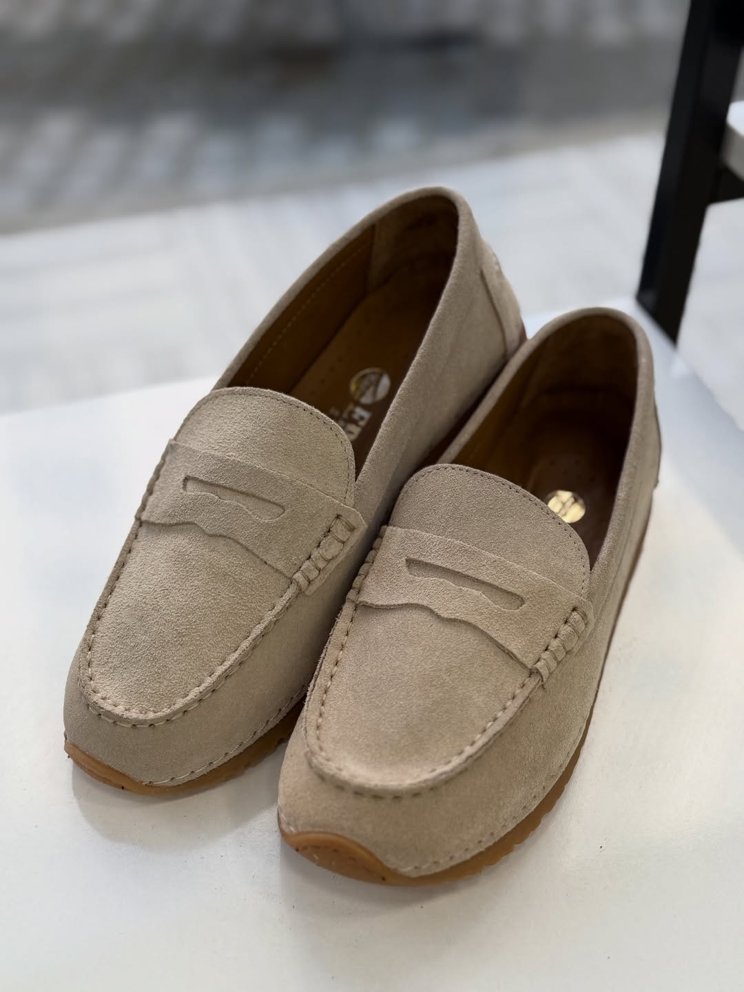 Vega Luxury Bej Hakiki Deri Ortopedik Loafer Ayakkabı - rc-5