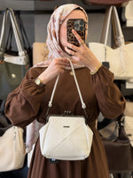 Nas Bag Mini Vintage Burslu Klipsli Kadın Omuz ve Çapraz Çanta - 1423