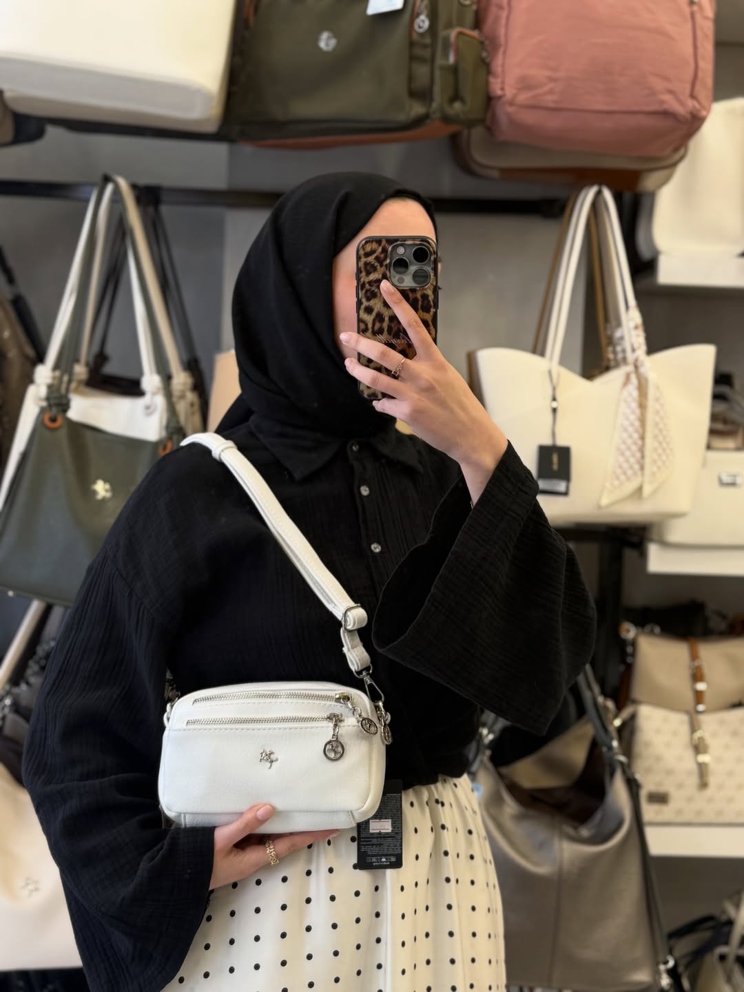 Nas Bag 4 Gözlü Beyaz Victoria Mini Çapraz Çanta - 1534
