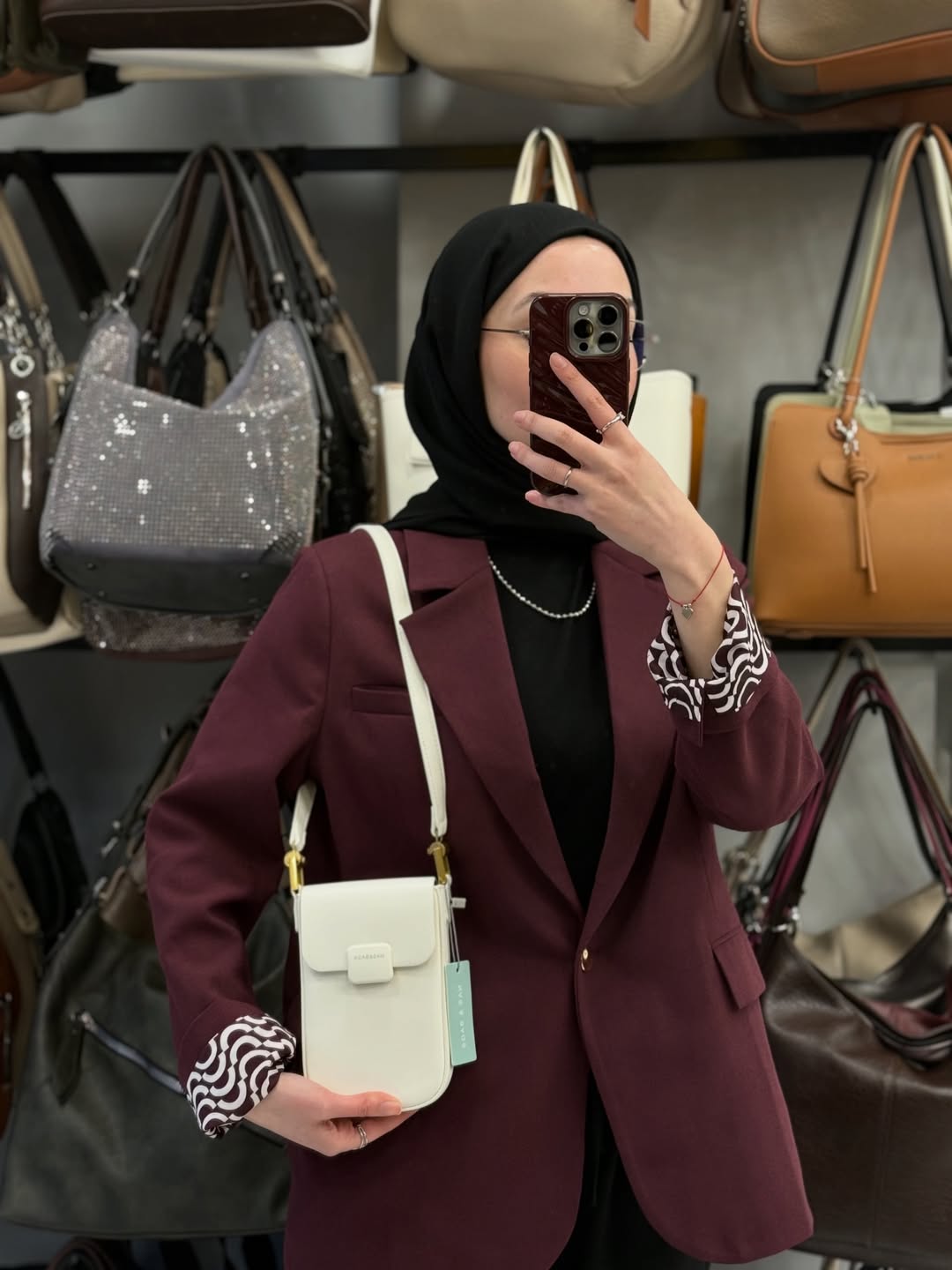 NASBAG Özel Seri - Çok Bölmeli Deri Telefon Çantası - NS26032