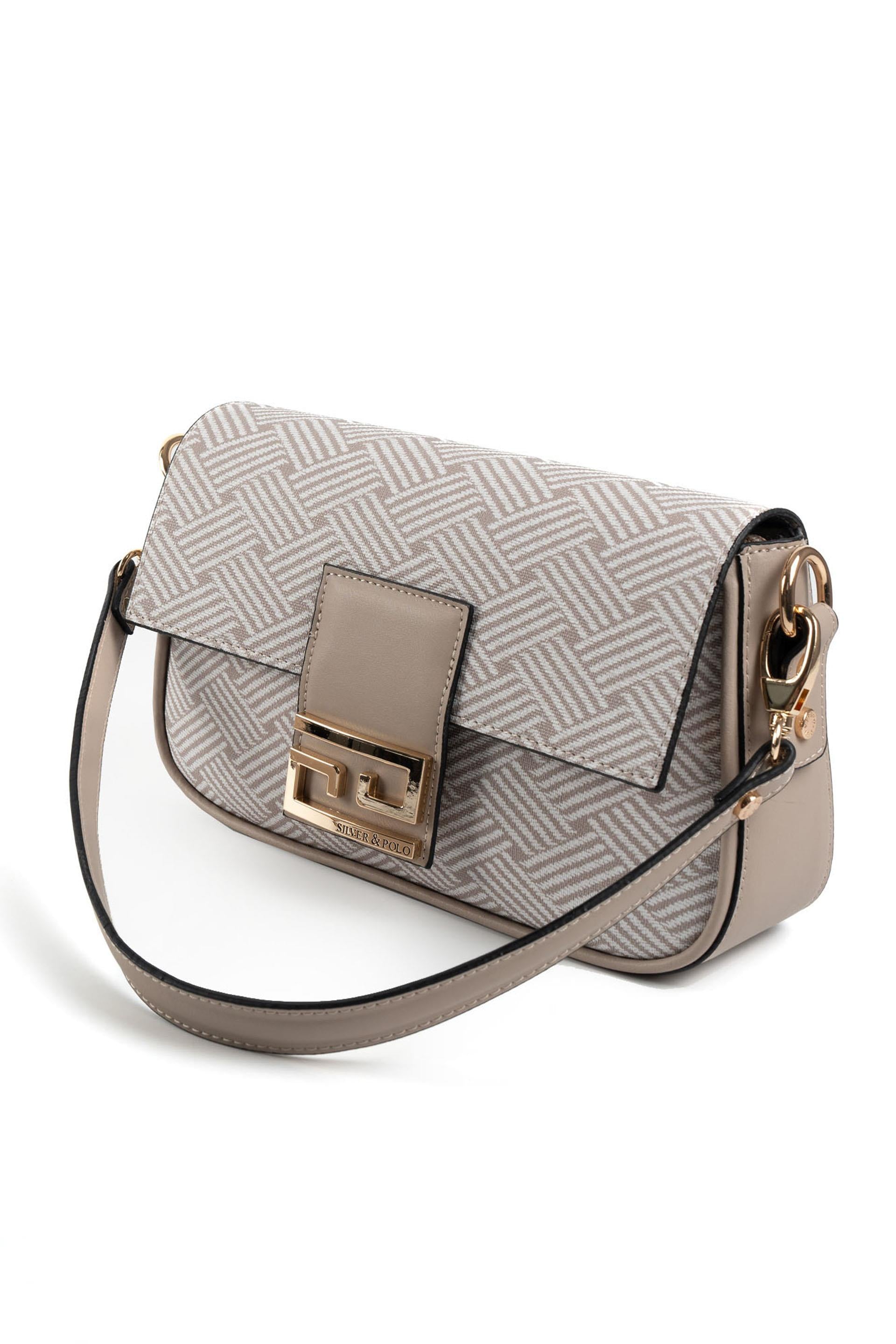 Silver & Polo Bej - Kum SP1179 Kadın Omuz Çantası
