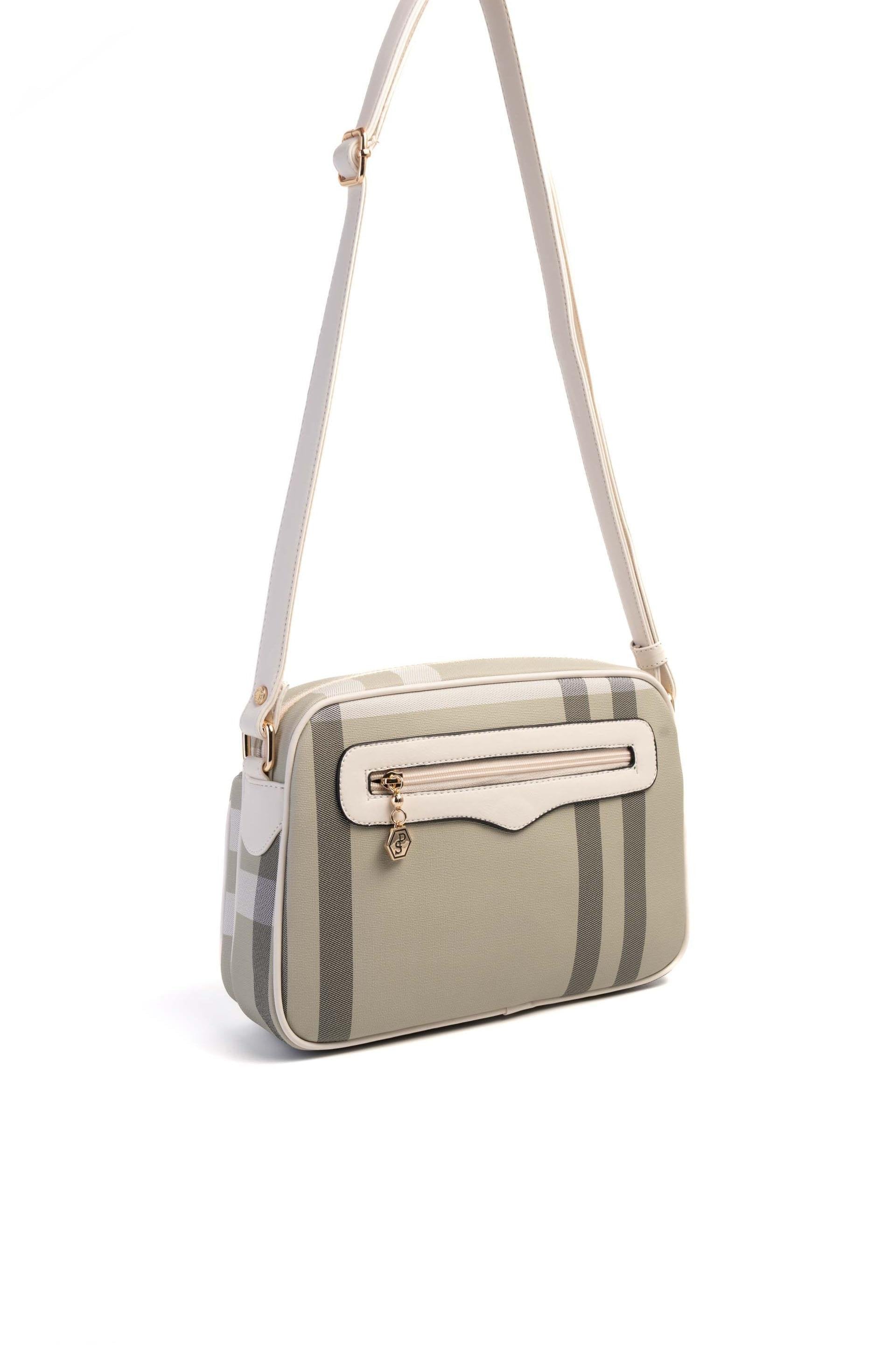 Silver & Polo A.Yeşil - Kemik SP491 Kadın Çapraz Çanta