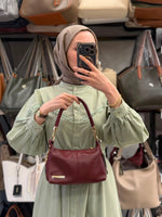 Nas Bag Bordo Victoria Kumaş Kadın Mini Omuz ve Çapraz Çanta - 1469