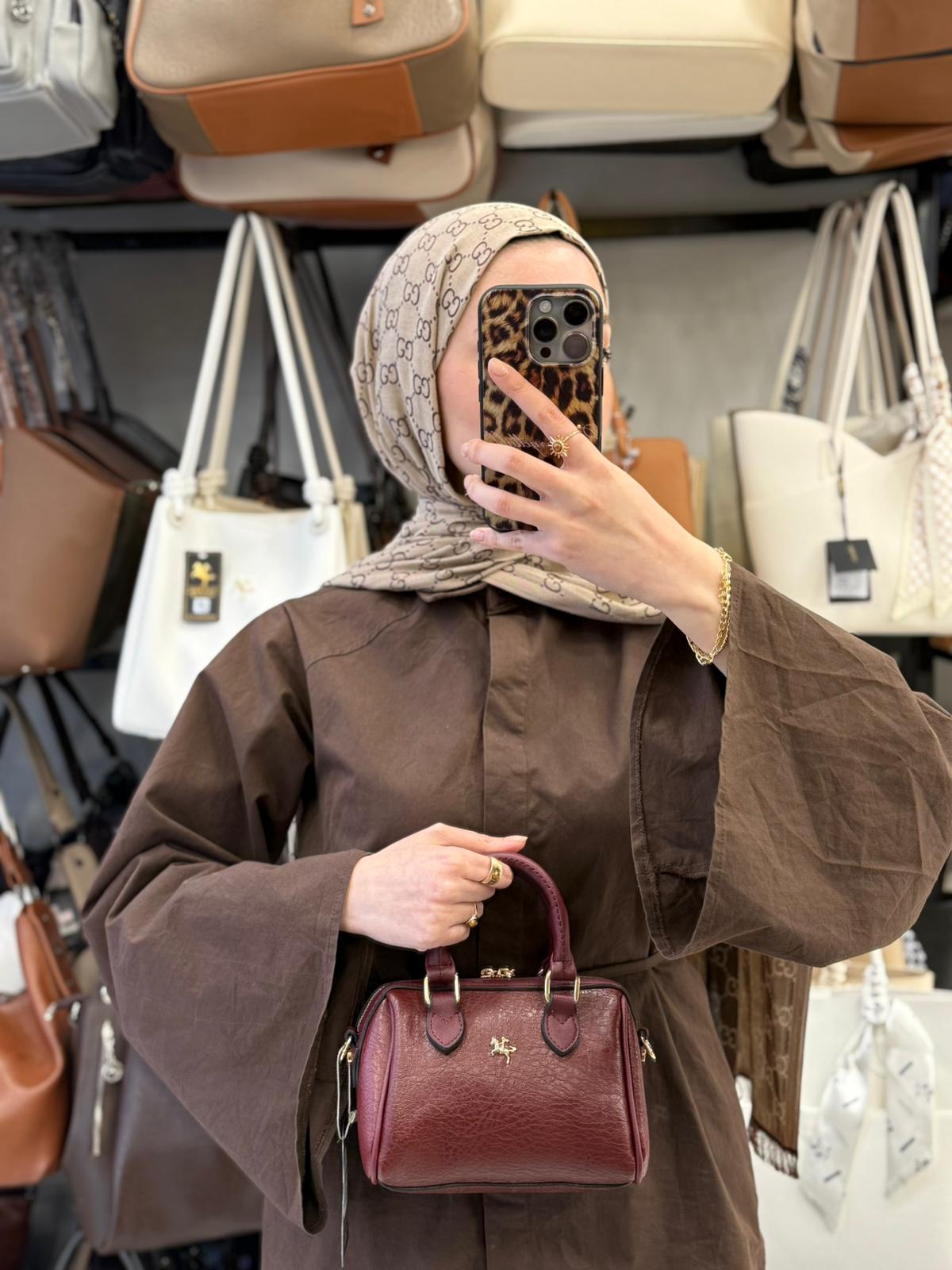 Nas Bag Bordo Mini Kadın El ve Omuz Çantası – 1475