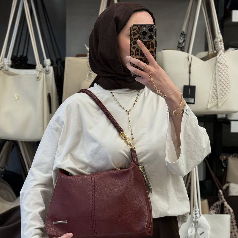 Nas Bag Kadın Şık Örgülü Askılı Omuz ve Çapraz Çanta - 1515 - 2