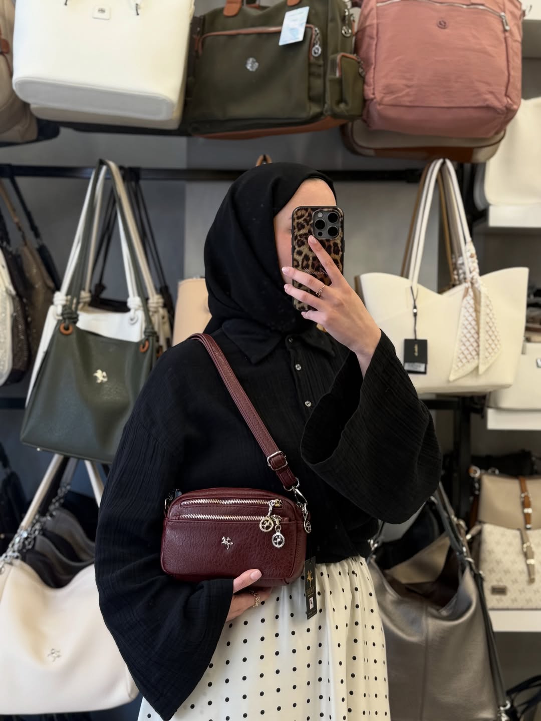 Nas Bag 4 Gözlü Bordo Victoria Mini Çapraz Çanta - 1534