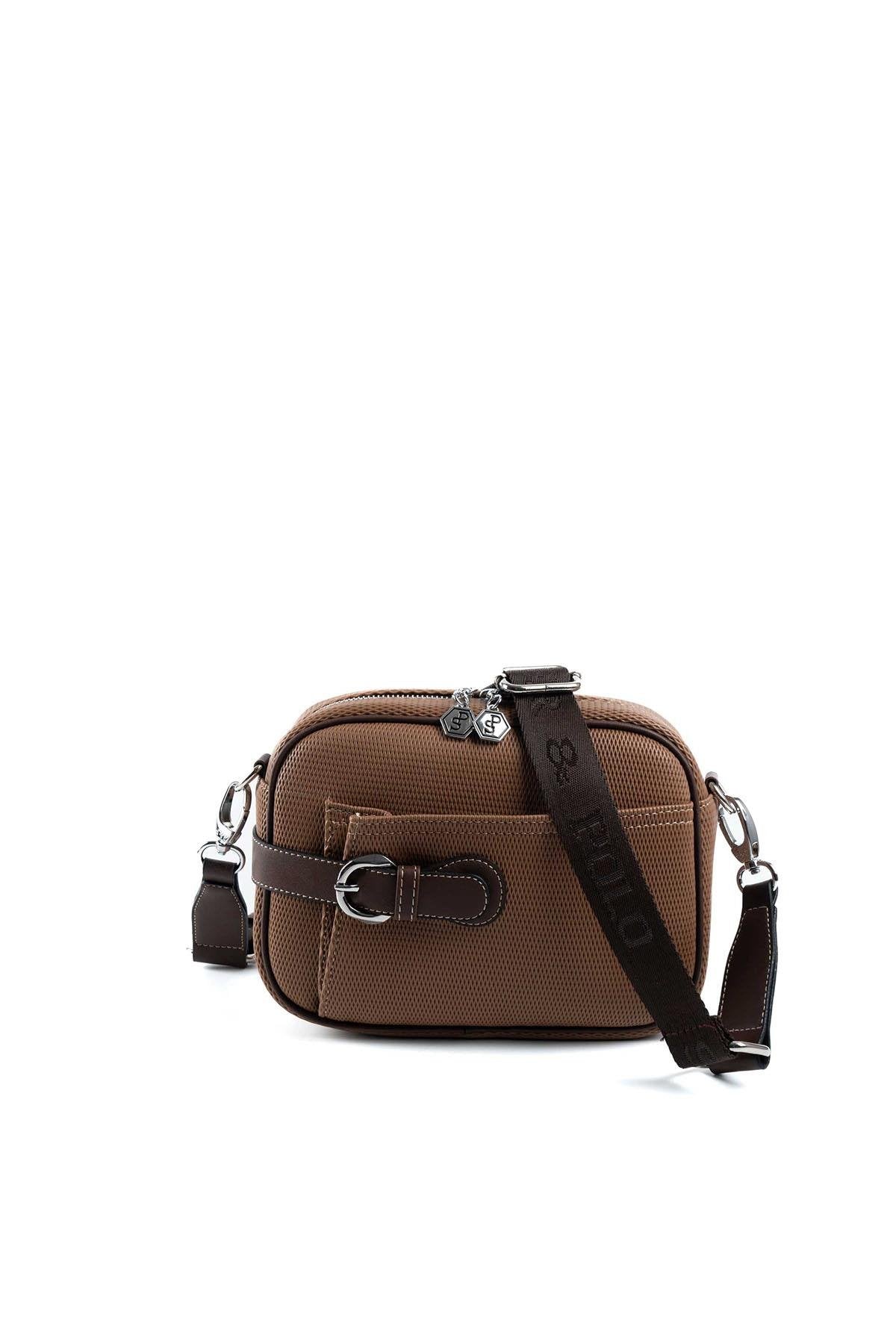Silver & Polo Karamel - Kahve SP1256 Kadın Çapraz Çanta
