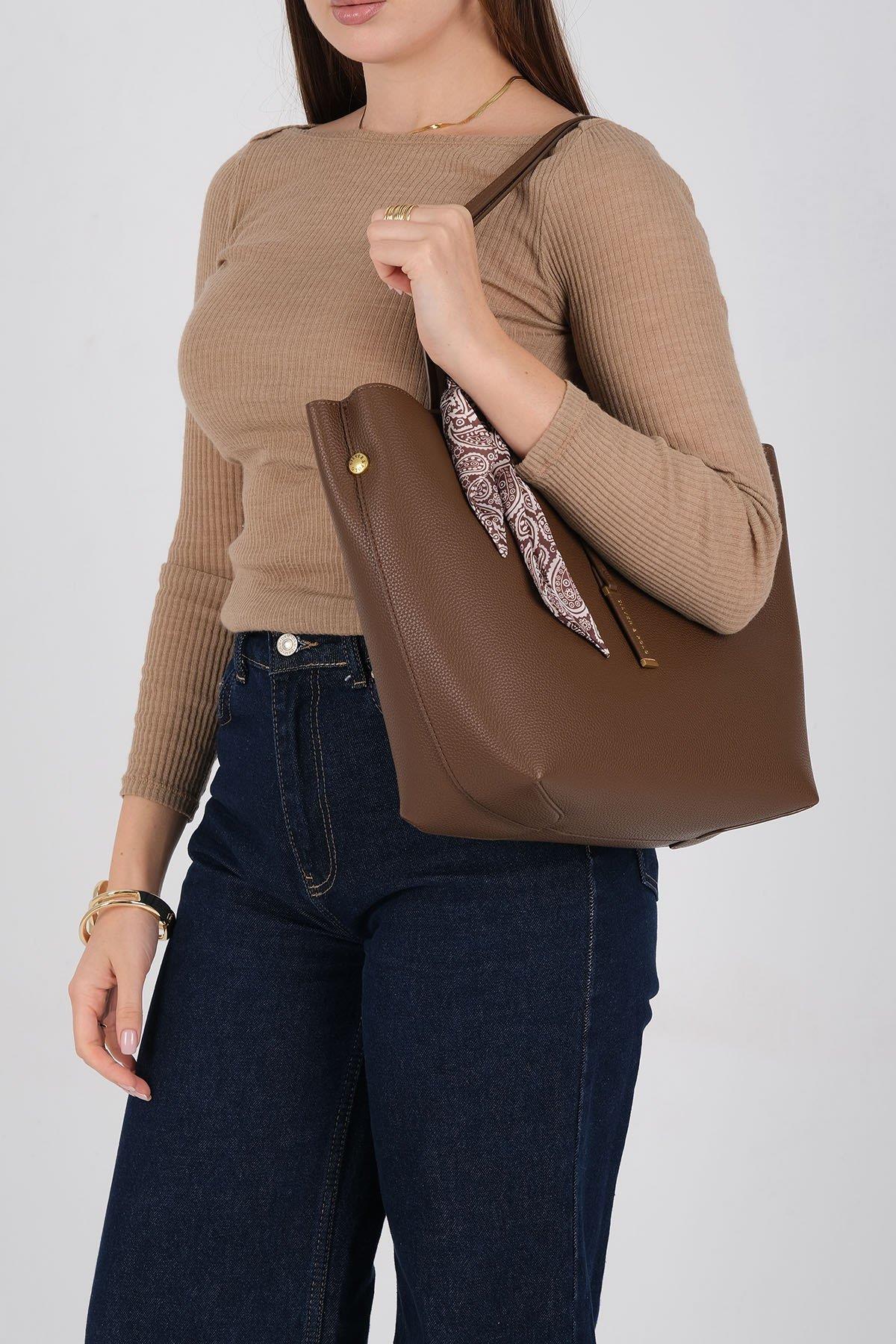 Silver & Polo SP1247 Kadın Omuz Çantası Kahve