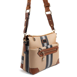 Silver & Polo Bej - Taba SP1110 Kadın Çapraz Çanta