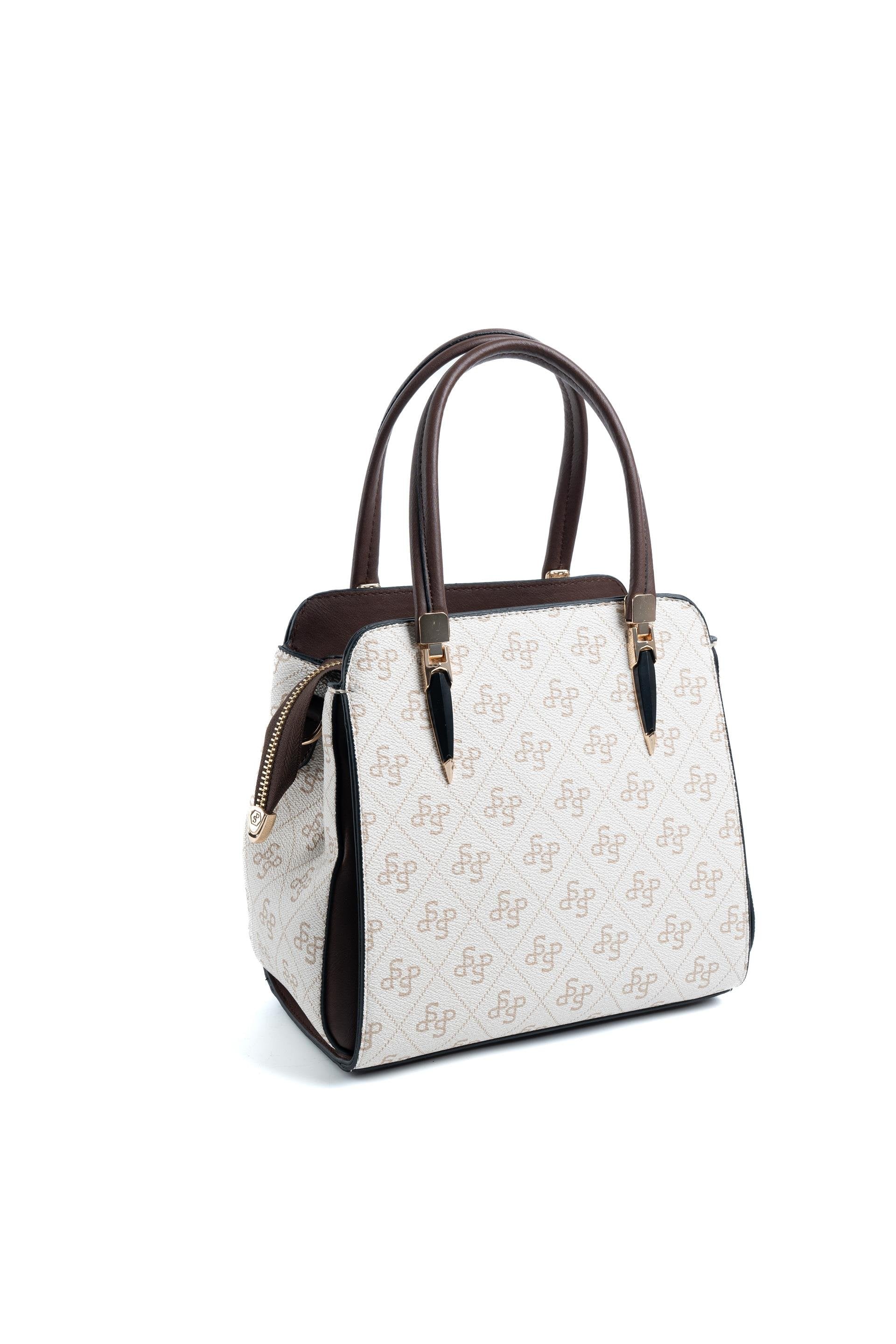 Silver & Polo Bej - Kahve SP1136 Kadın El Çantası