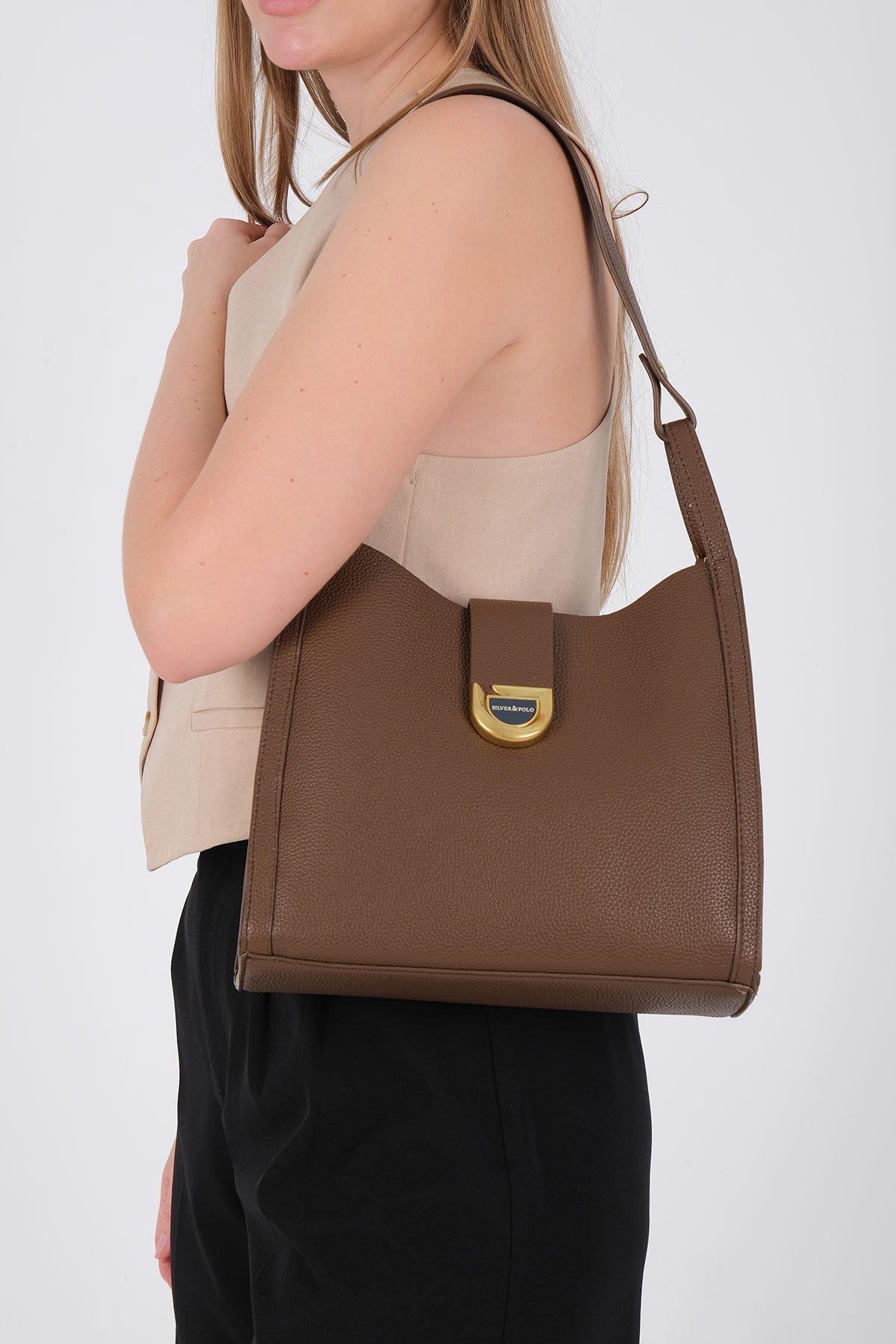 Silver & Polo SP1242 Kadın Omuz Çantası Kahve