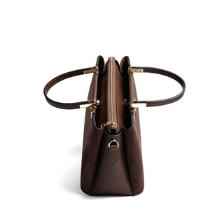 Silver & Polo SP913 Kadın El Çantası Süet Kahve