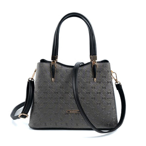 Silver & Polo Platin - Siyah SP1205 Kadın El Çantası