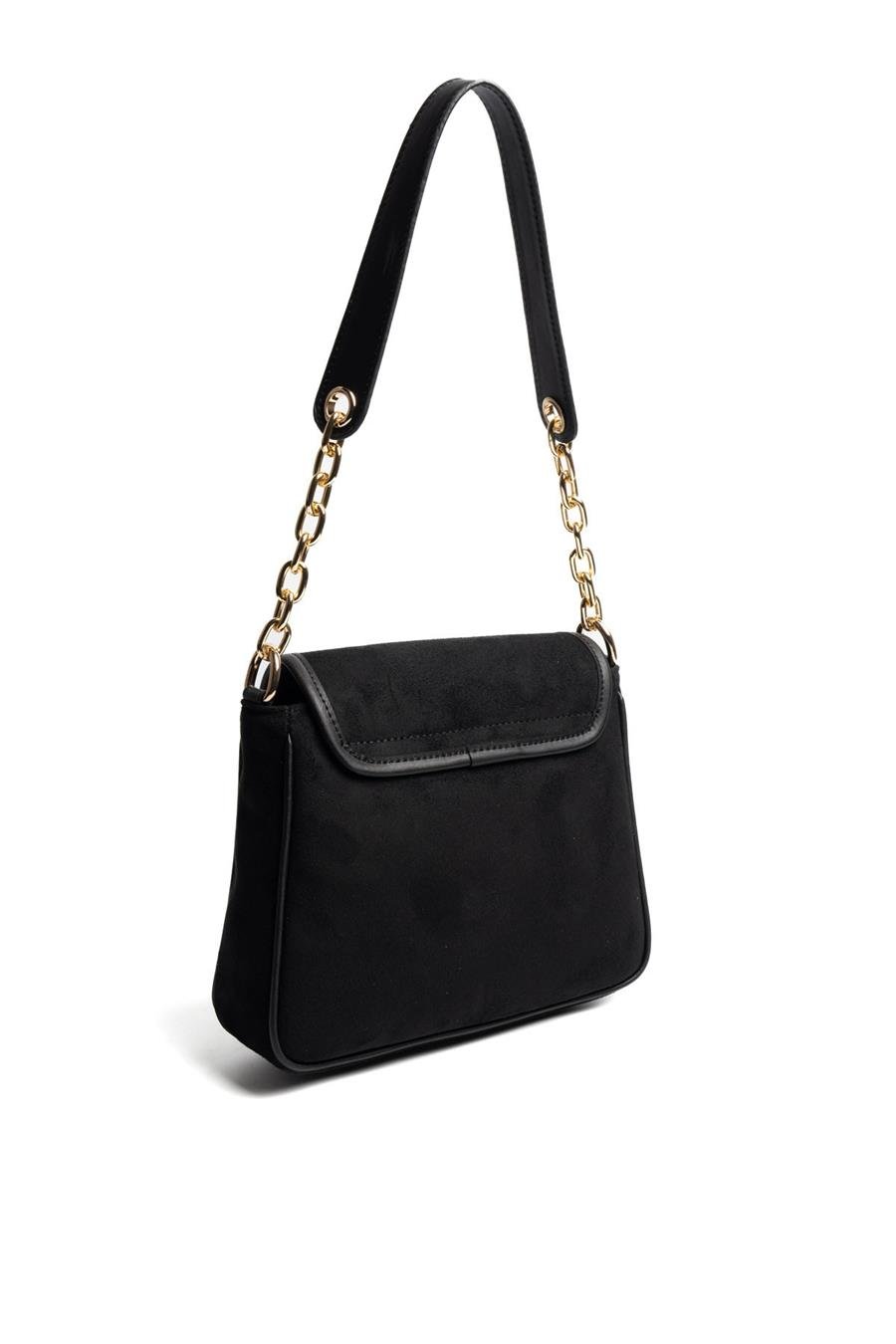 Silver & Polo SP1147 Kadın Omuz Çantası Süet Siyah