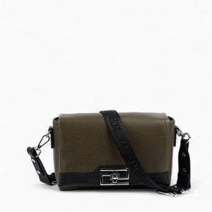 Silver & Polo SP1257 Kadın Çapraz Çanta Düz Zeytuni-Siyah