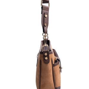 Silver & Polo SP1160 Kadın Çapraz Çanta Süet Taba-Kahve
