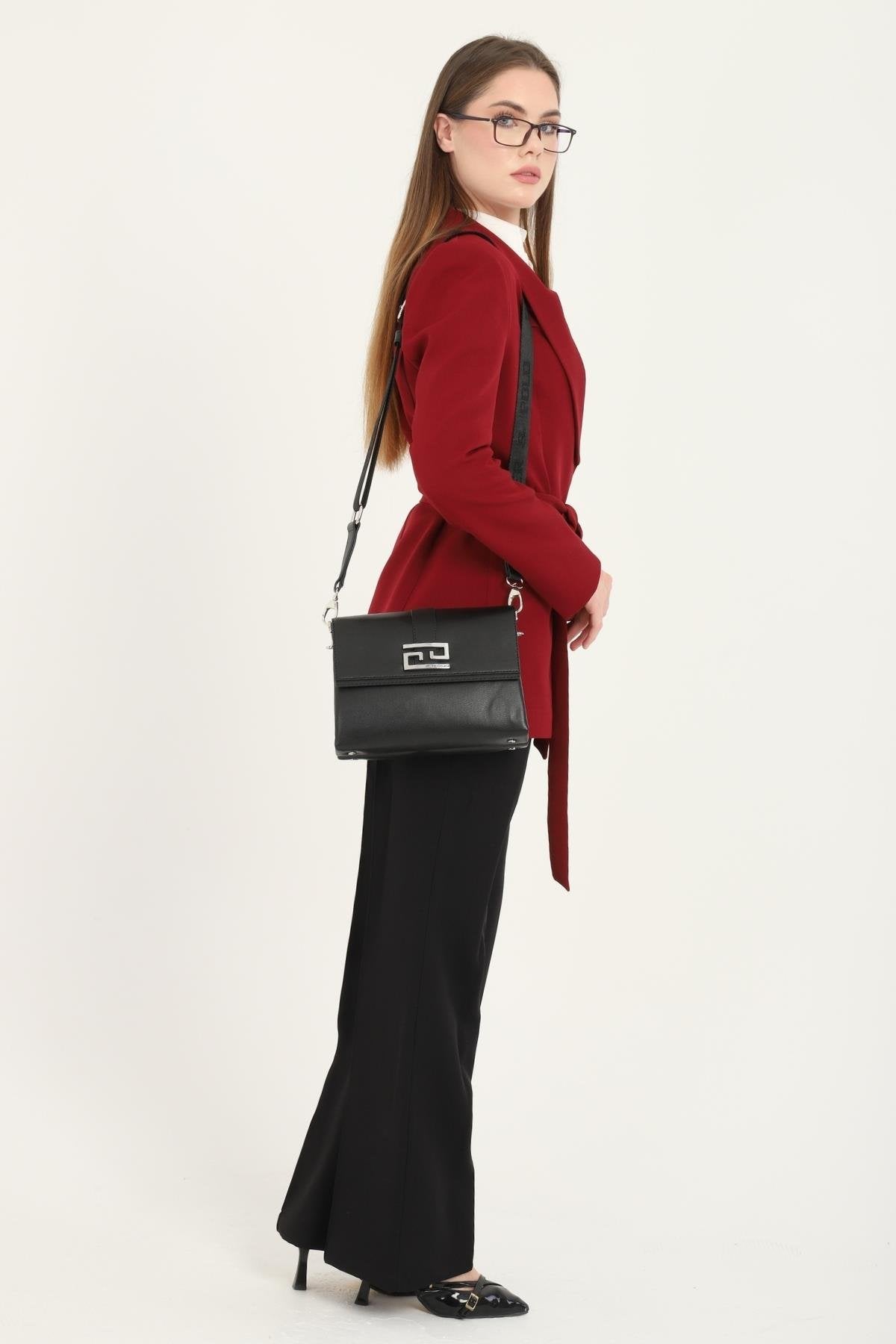 Silver & Polo Siyah - Siyah SP1009 Kadın Çapraz Çanta