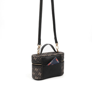 Silver & Polo Füme - Siyah SP1195 Kadın Makyaj,el Ve Çapraz Çantası