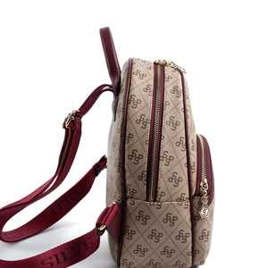 Silver & Polo Koyu Bej - Bordo SP945 Kadın Sırt Çantası