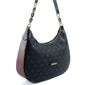 Silver & Polo Siyah Bordo SP1255 Kadın Omuz Çantası
