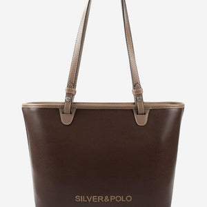 Silver & Polo SP1204 Kadın Omuz Çantası Düz Kahve-Vizon