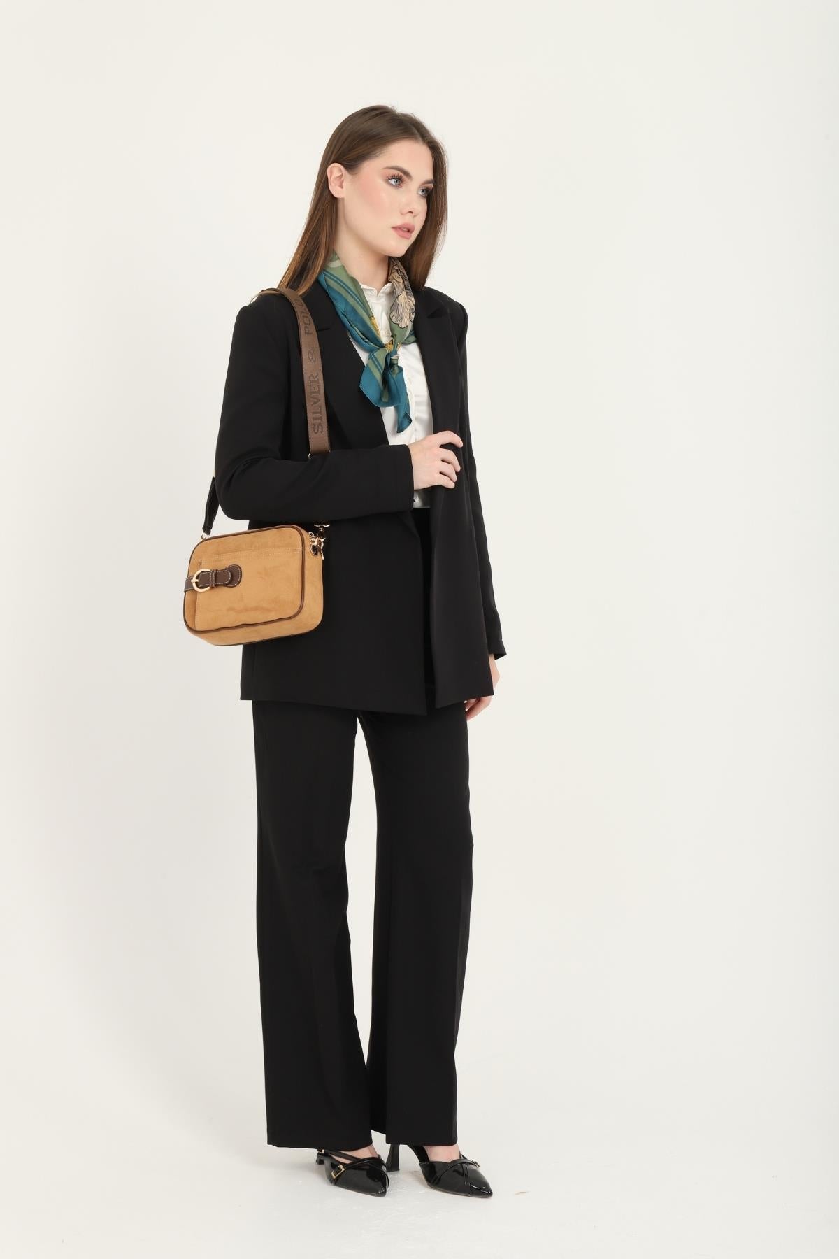 Silver & Polo Taba - Kahve SP1256 Kadın Çapraz Çanta