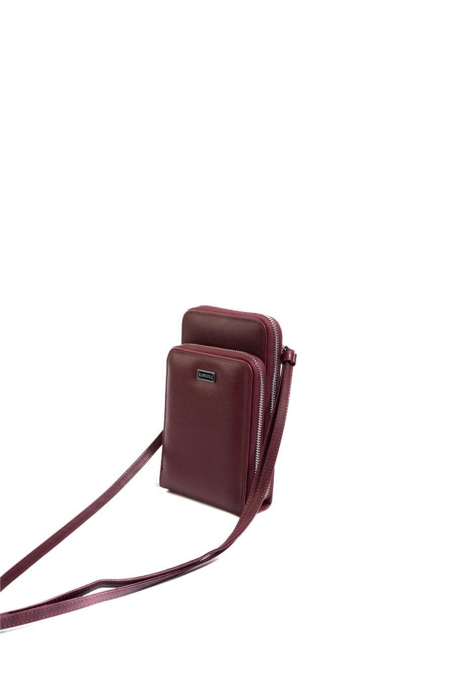 Silver & Polo SP1011 Kadın Telefon Çantası Düz Bordo